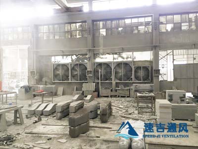 武汉石材雕刻厂镀锌板负压风机车间除尘设备工程